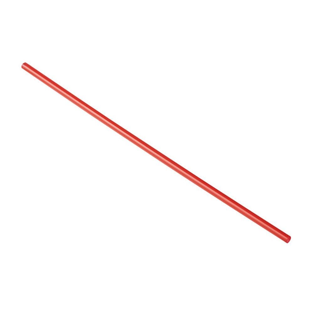 7.75" Red Jumbo Unwrapped Straw, 10/250