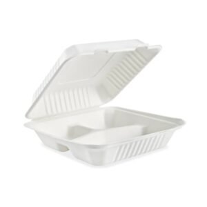 Royalty Eco Premium 9x9, 3 Comp, Hinged Container