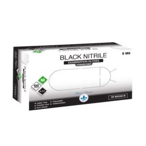 Royalty Premier Large Black 5mil Exam Powder Free Gloves