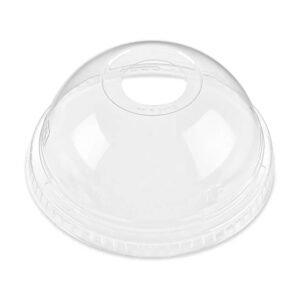 8oz & 10oz PET Dome Lid w/Hole, 20/50